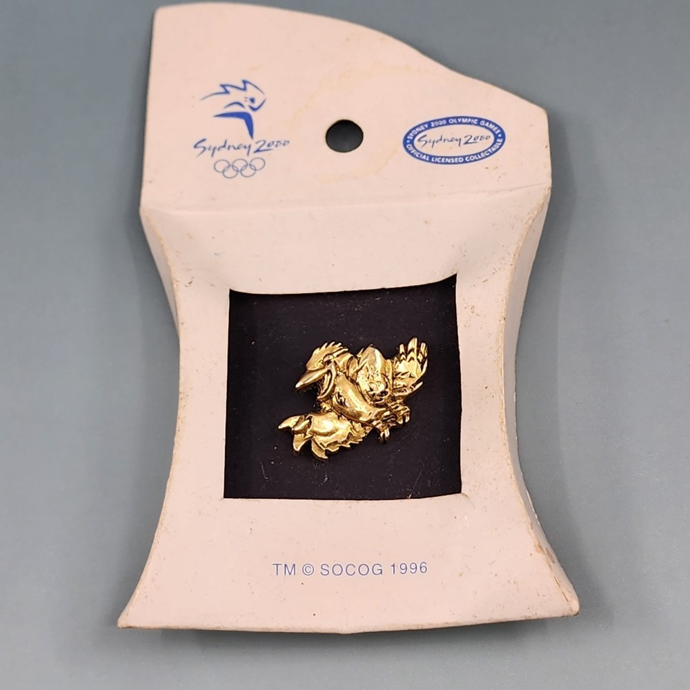 Trofé Australia Sydney 2000 Olympics Olly Kookaburra Gold Tone Collectible Pin